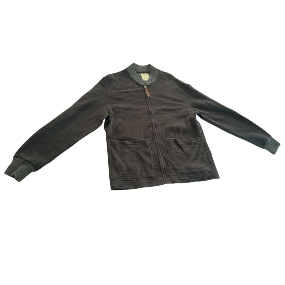 Billy Reid Black Ribbed Full Zip Jacket Sweater Long Sleeve – Men’s M - Picture 3 of 8